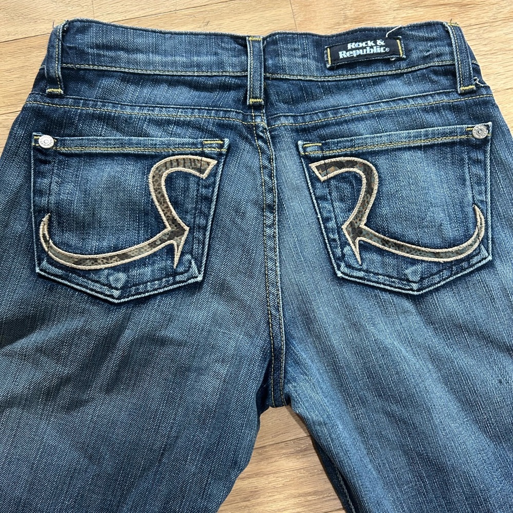 Rock & Republic rare vintage Blue Boot Cut Jeans low rise